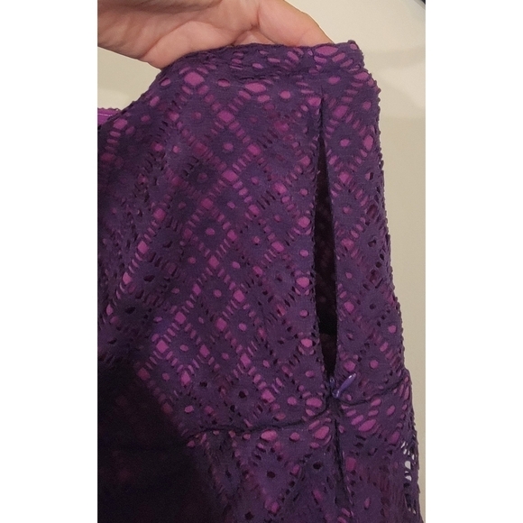 Lane Bryant Purple Crochet Dress with removable straps - Picture 6 of 9
